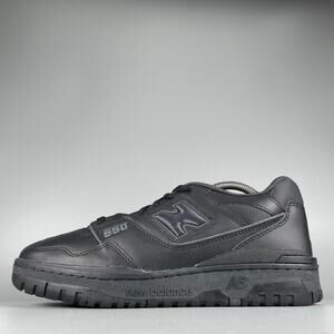 New Balance 550 Men's Size 10 D Black Leather Casual Sneakers Athletic Shoes EUC